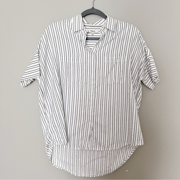 2/25 Madewell courier shirt Top Blouse White size XS - Picture 2 of 5